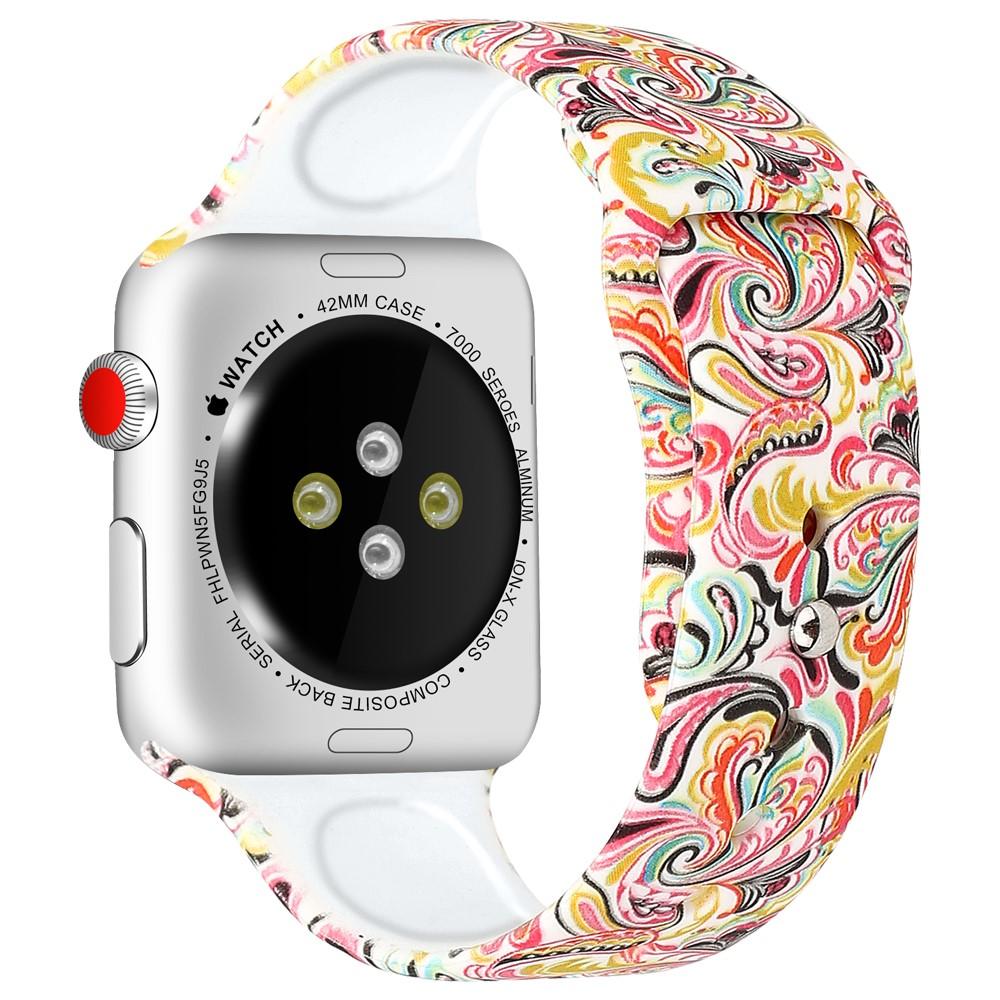 Silikonarmband Apple Watch 45mm Series 7 paisley