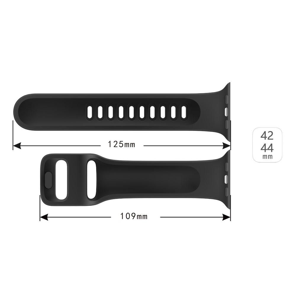 Silikonarmband Apple Watch 42/44/45 mm svart