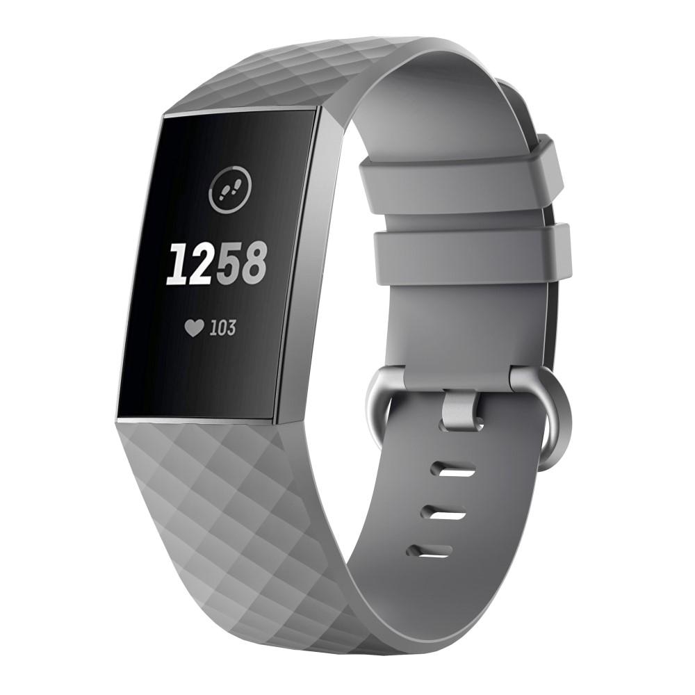 Silikonarmband Fitbit Charge 3/4 grå