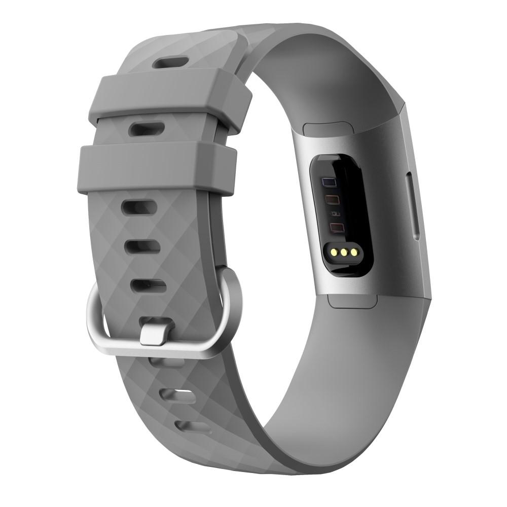 Silikonarmband Fitbit Charge 3/4 grå