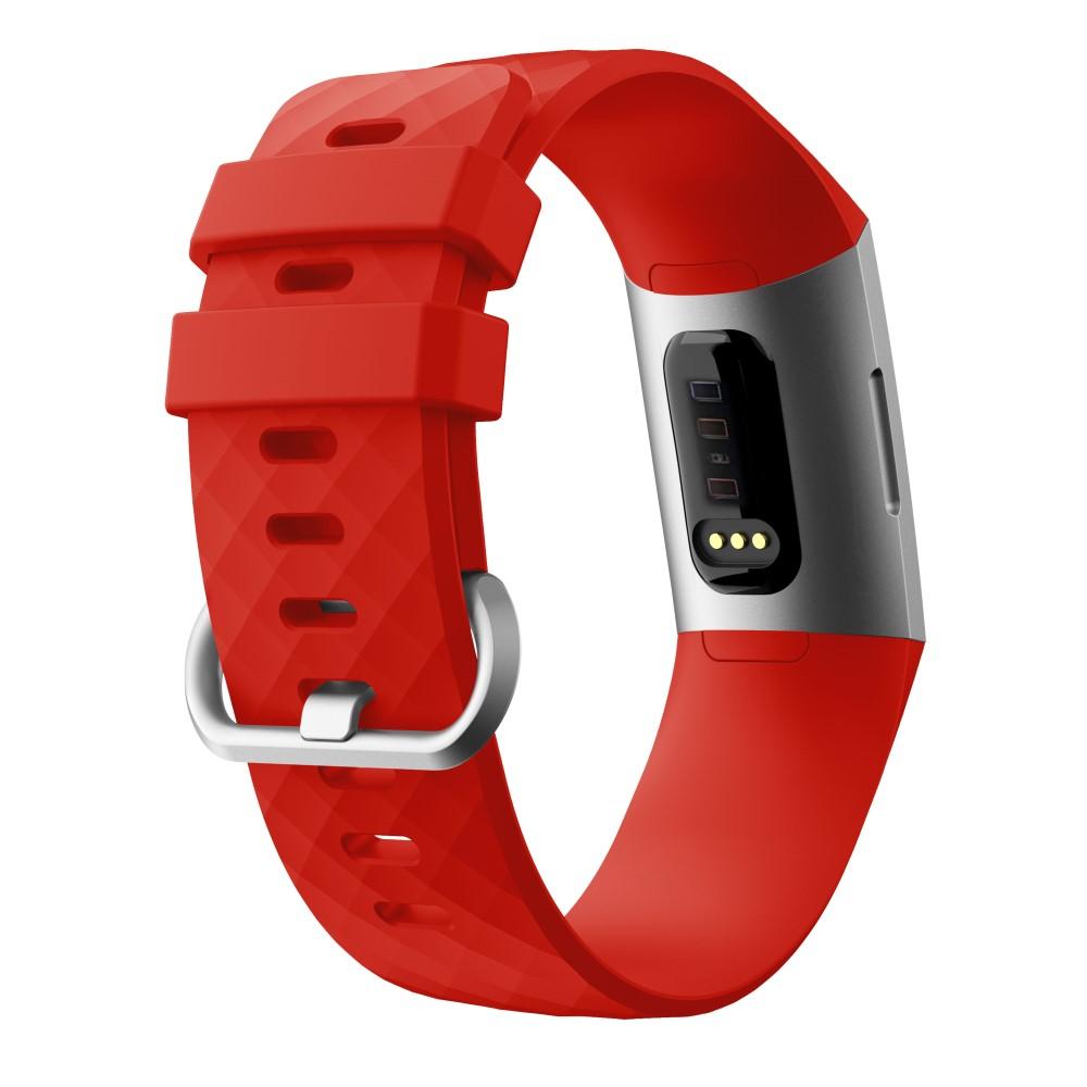 Silikonarmband Fitbit Charge 3/4 röd