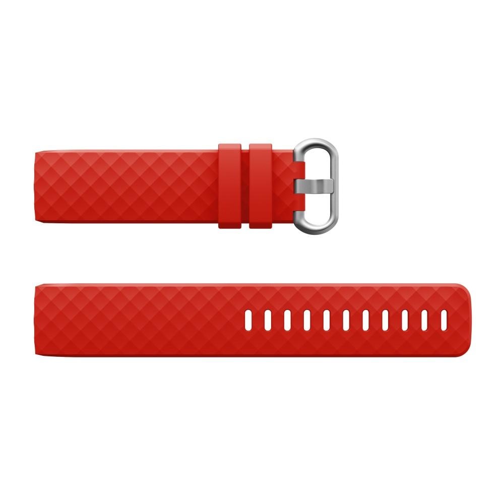 Silikonarmband Fitbit Charge 3/4 röd