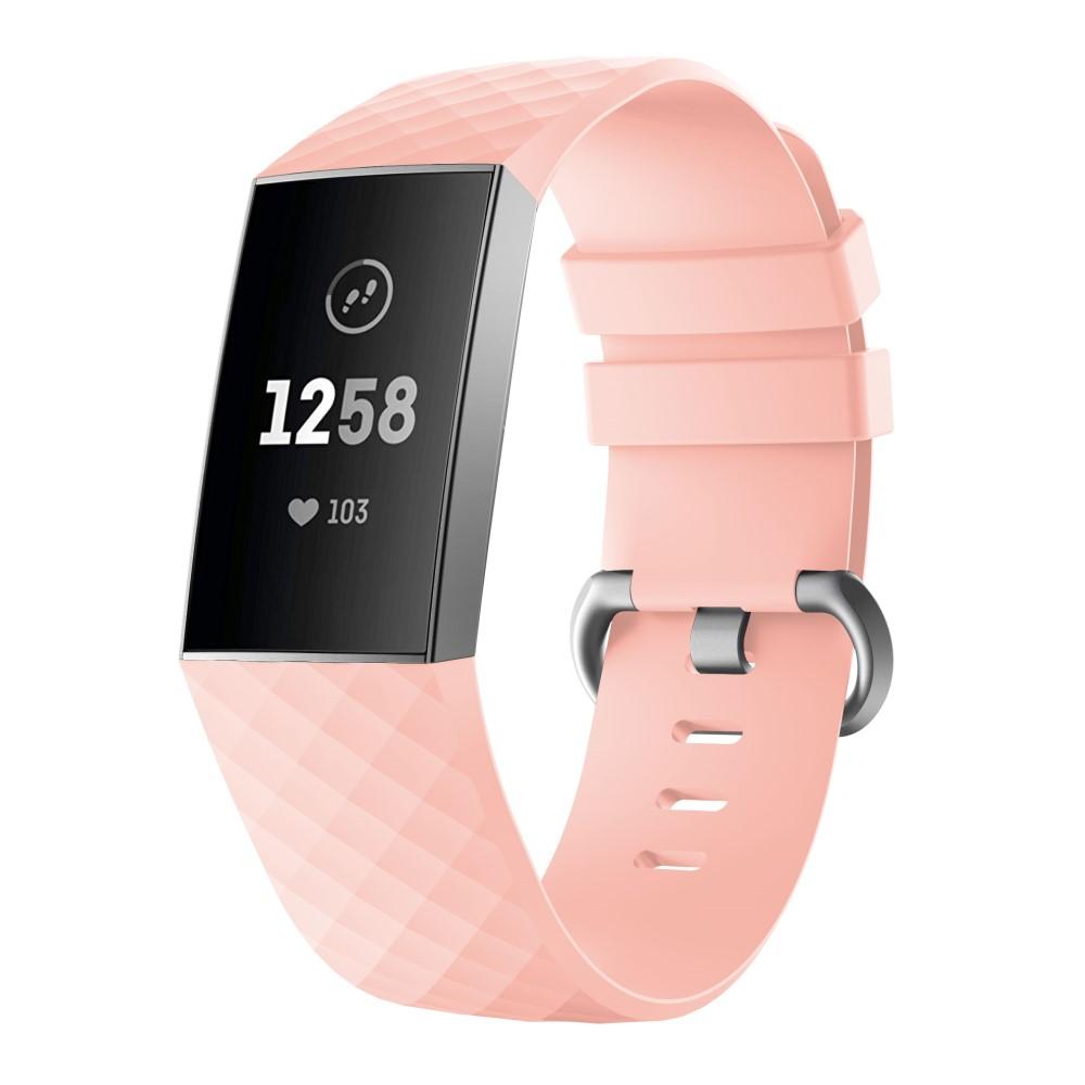 Silikonarmband Fitbit Charge 3/4 rosa