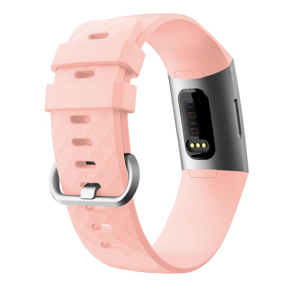 Silikonarmband Fitbit Charge 3/4 rosa