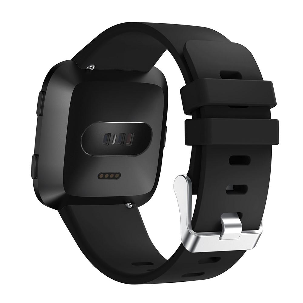 Silikonarmband Fitbit Versa/Versa 2 svart