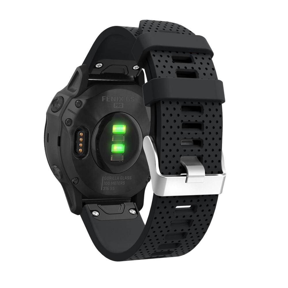 Silikonarmband Garmin Fenix 7S Pro svart