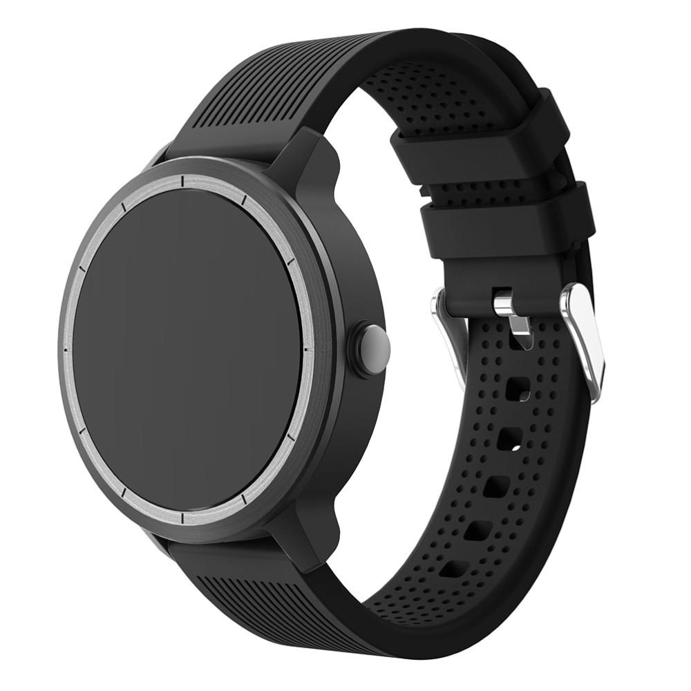 Silikonarmband Garmin Vivoactive 3/Venu/Venu 2 Plus svart