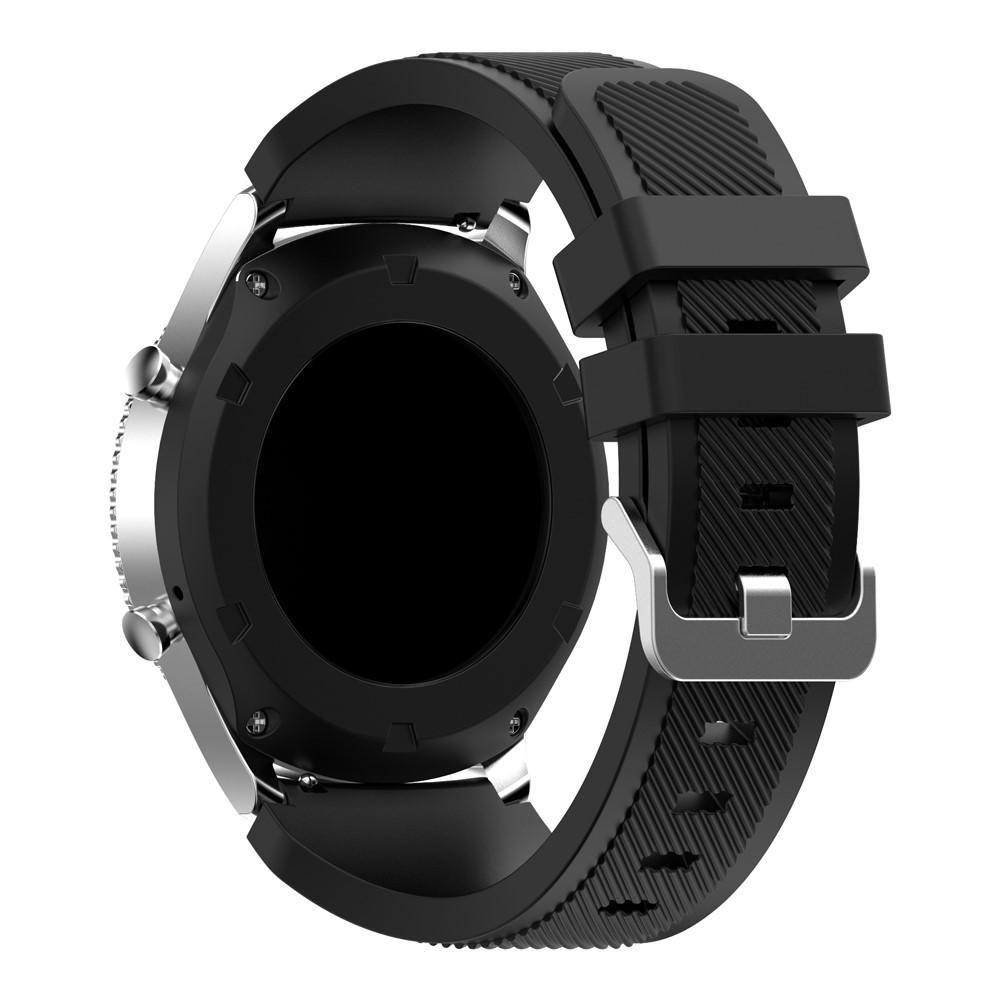 Silikonarmband Samsung Gear S3 Classic/S3 Frontier svart