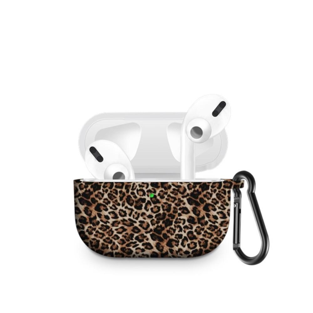 Silikonskal med karbinhake Apple AirPods Pro leopard