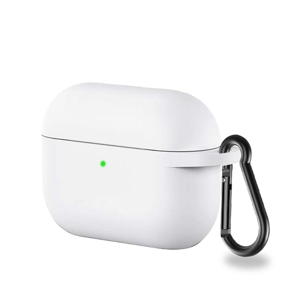 Silikonskal med karbinhake Apple AirPods Pro vit