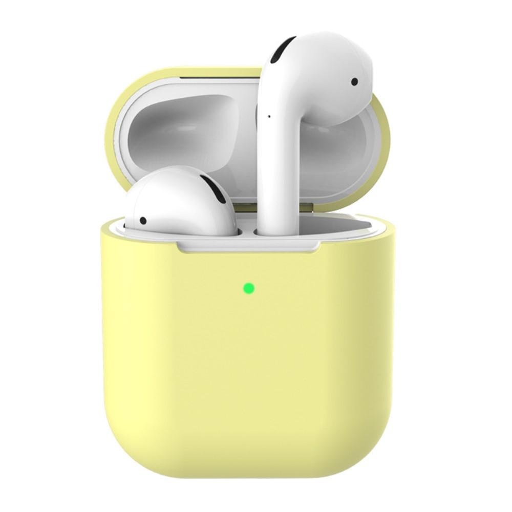 Silikonskal Apple AirPods Trådlöst Laddningsetui gul