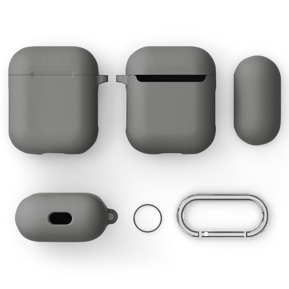 Silikonskal med karbinhake Apple AirPods grå