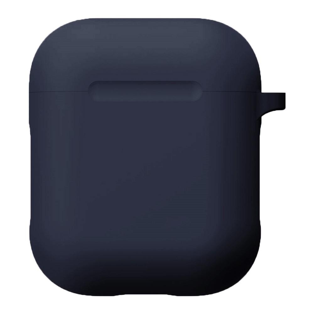 Silikonskal med karbinhake Apple AirPods marinblå