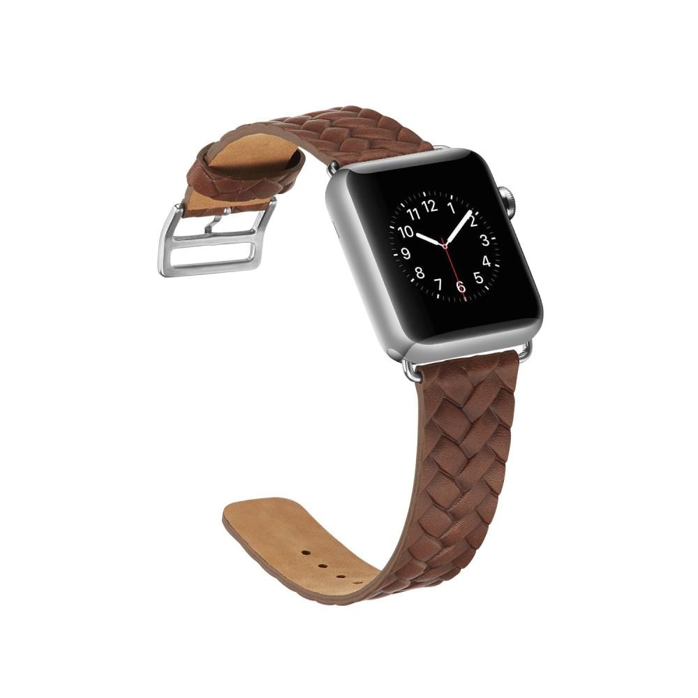 Woven Leather Band Apple Watch 38/40/41 mm Brown