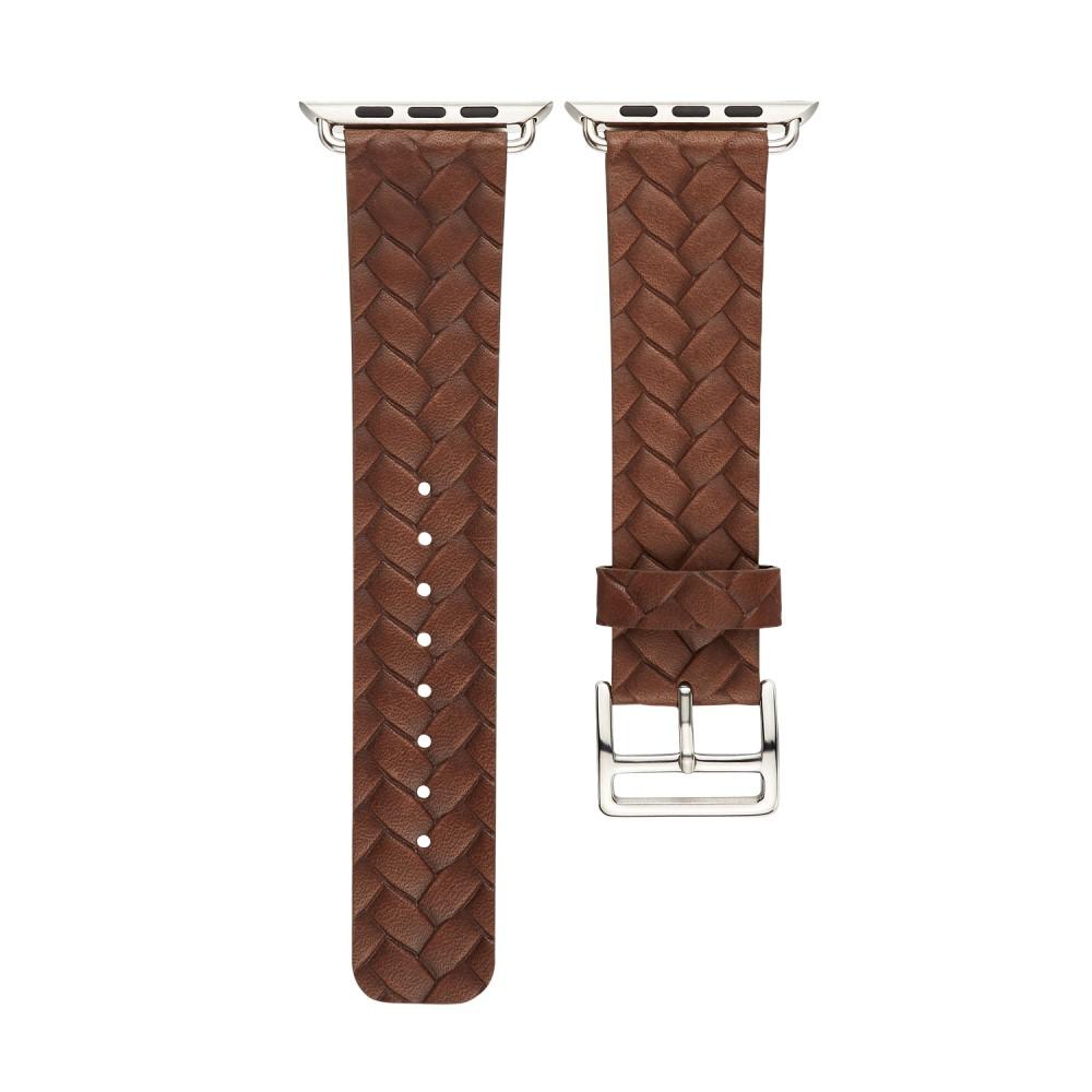 Woven Leather Band Apple Watch 38/40/41 mm Brown