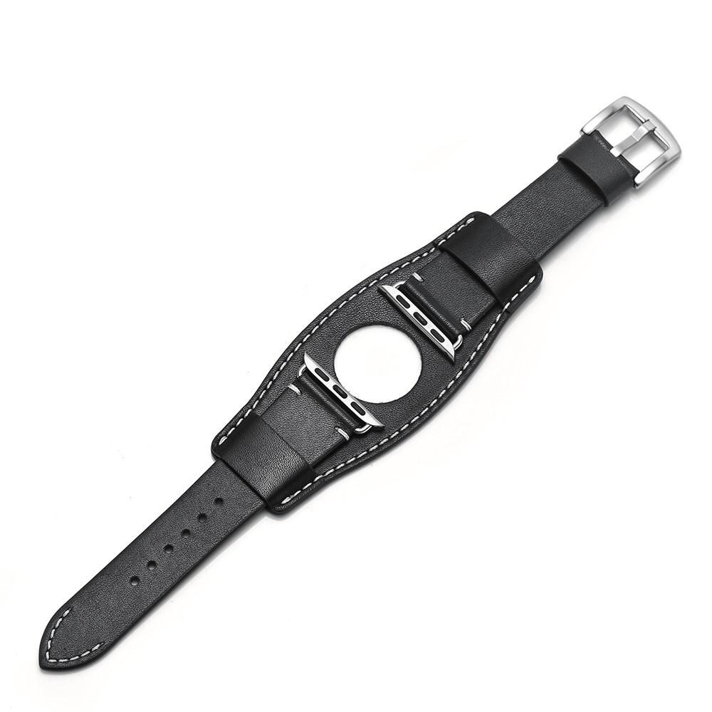Brett Läderarmband Apple Watch 45mm Series 9 svart
