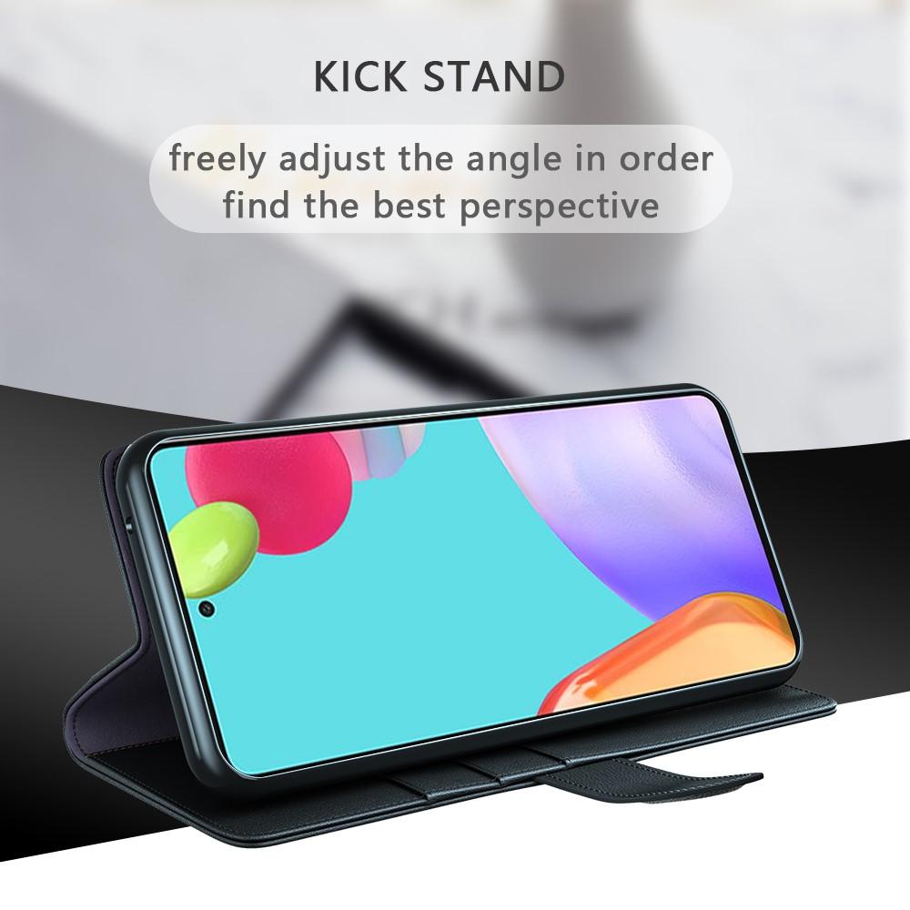 Äkta Läderfodral Samsung Galaxy A72 5G Svart