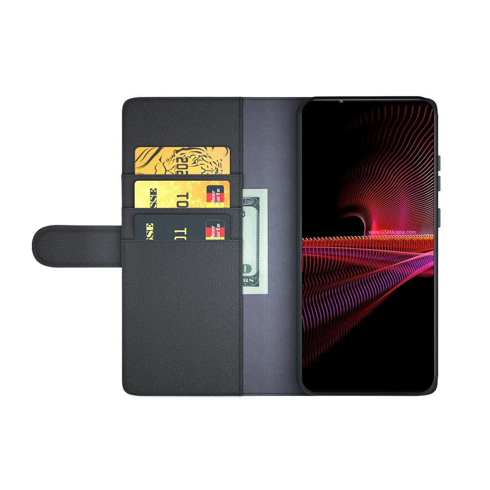 Äkta Läderfodral Sony Xperia 1 III Brun