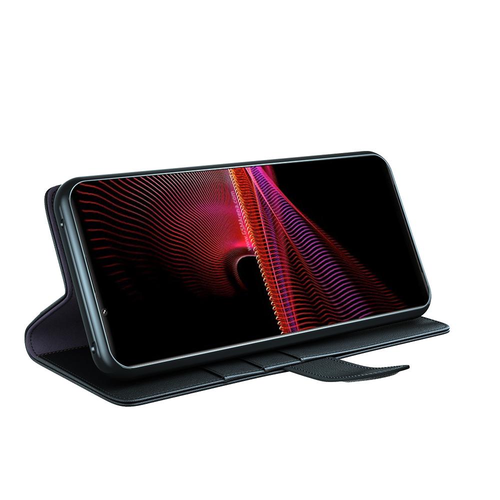 Äkta Läderfodral Sony Xperia 1 III Brun