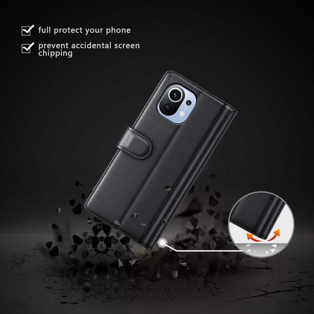 Äkta Läderfodral Xiaomi Mi 11 Svart