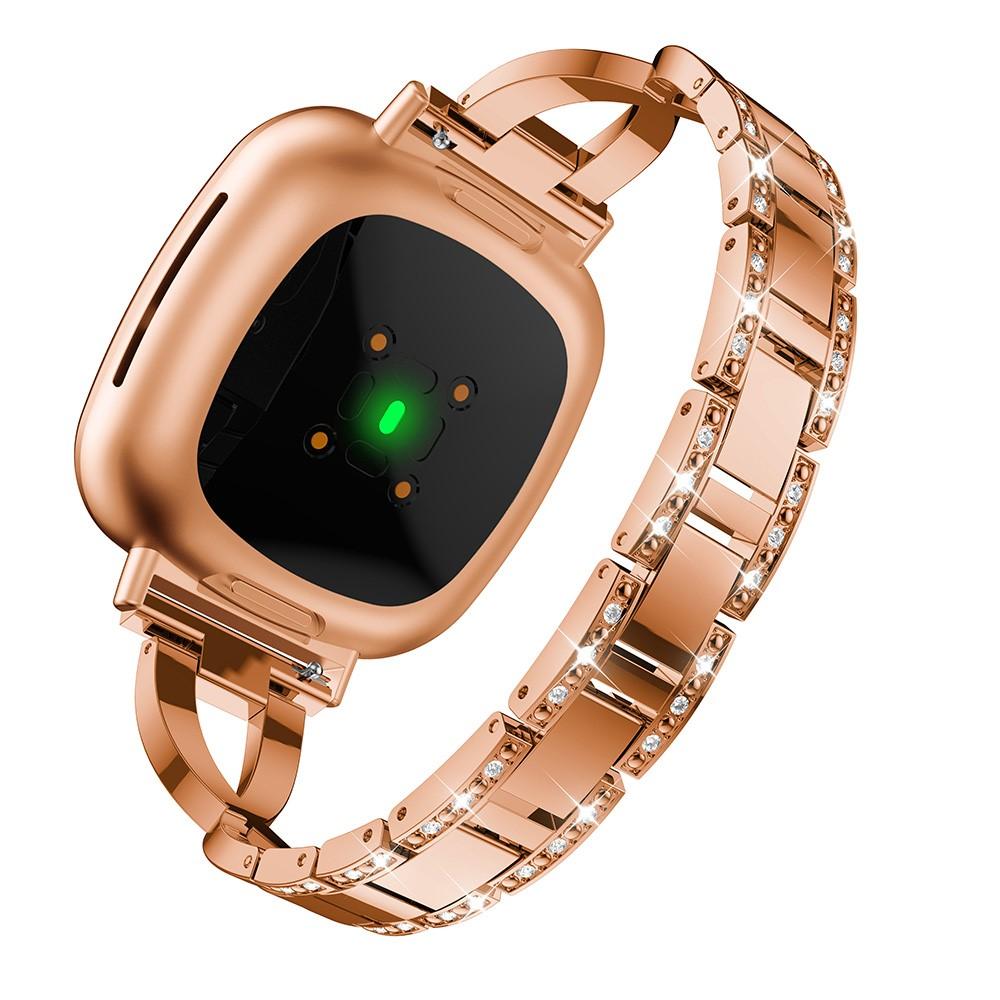 Crystal Bracelet Fitbit Versa 3/Fitbit Sense Rose Gold