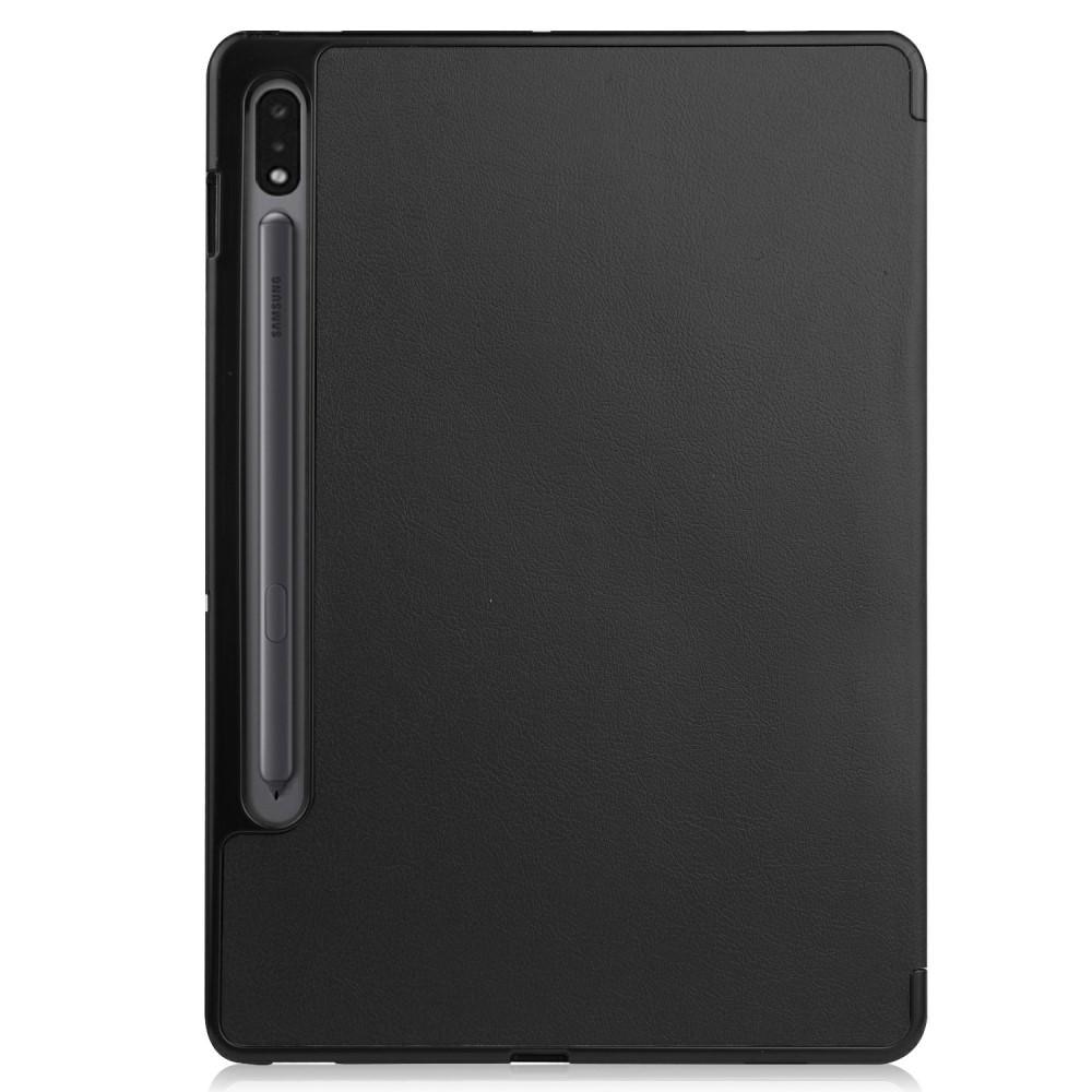 Fodral Tri-fold med S Pen-hållare Galaxy Tab S7/S8 svart