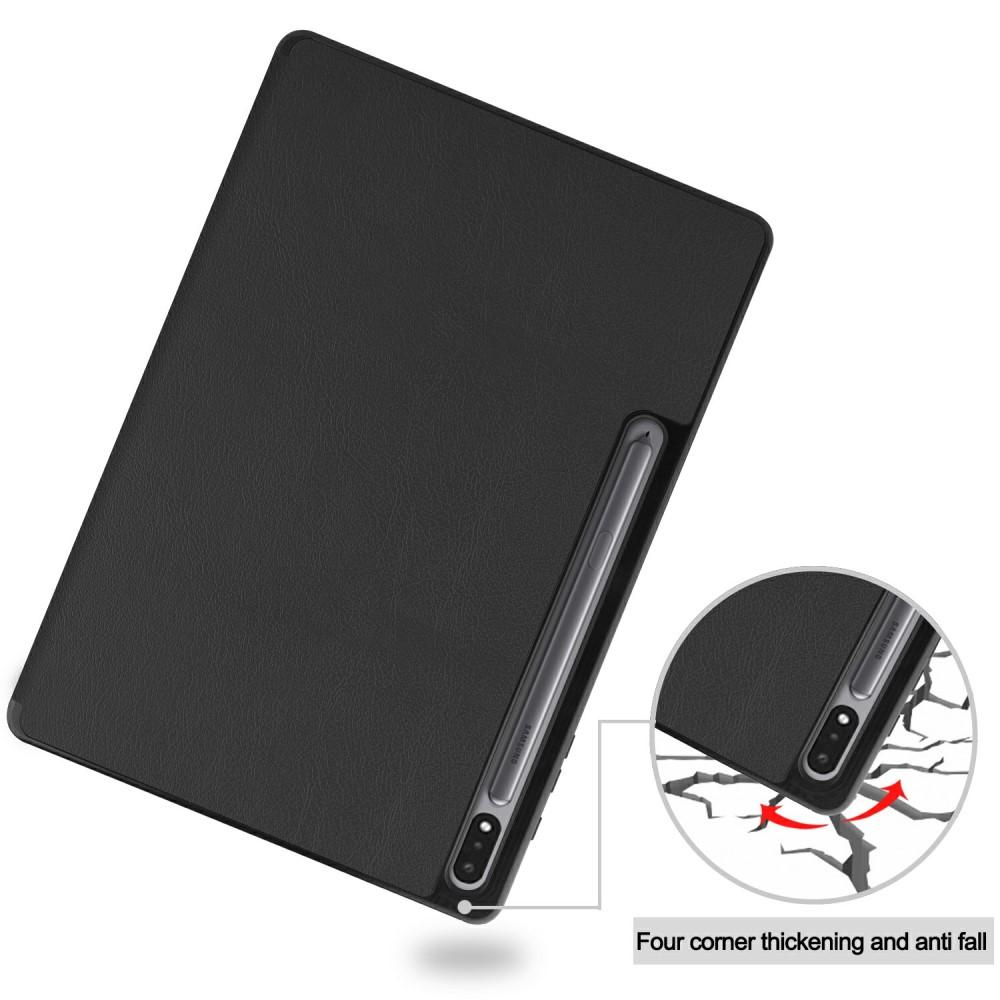 Fodral Tri-fold med S Pen-hållare Galaxy Tab S7 Plus 12.4 svart
