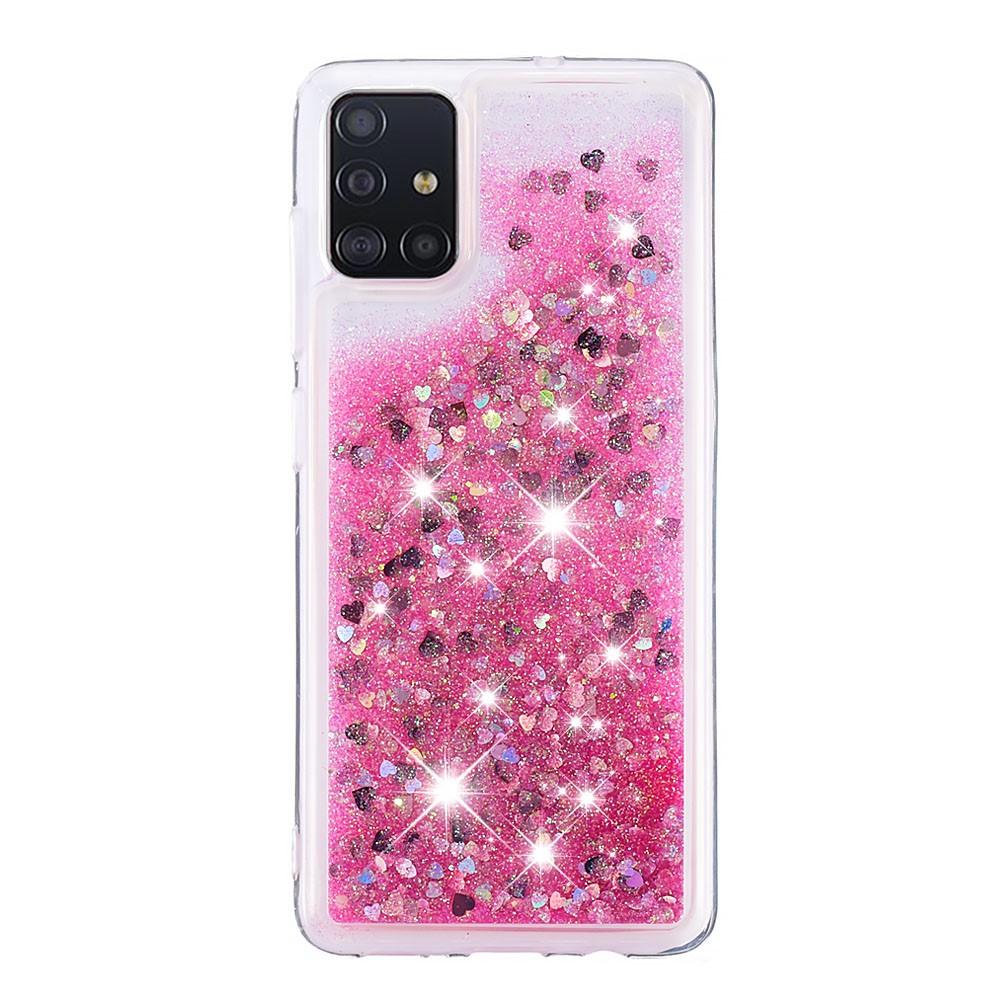 Glitter Powder TPU Case Galaxy A51 Rosa