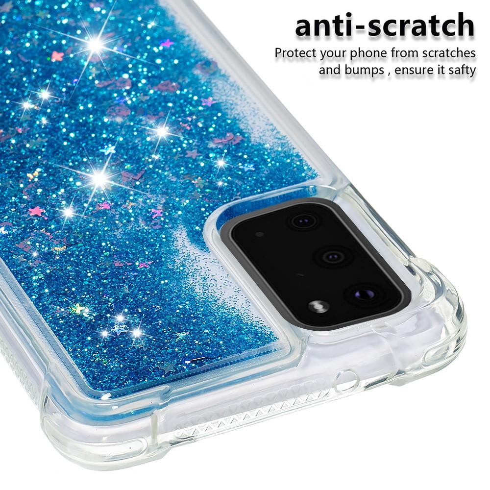 Glitter Powder TPU Case Galaxy S20 Blå