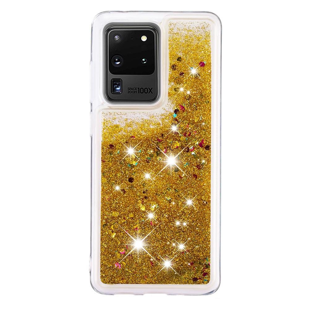 Glitter Powder TPU Case Galaxy S20 Ultra Guld