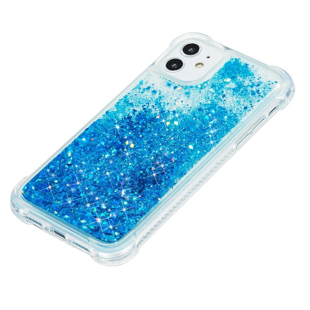Glitter Powder TPU Case iPhone 12/12 Pro blå