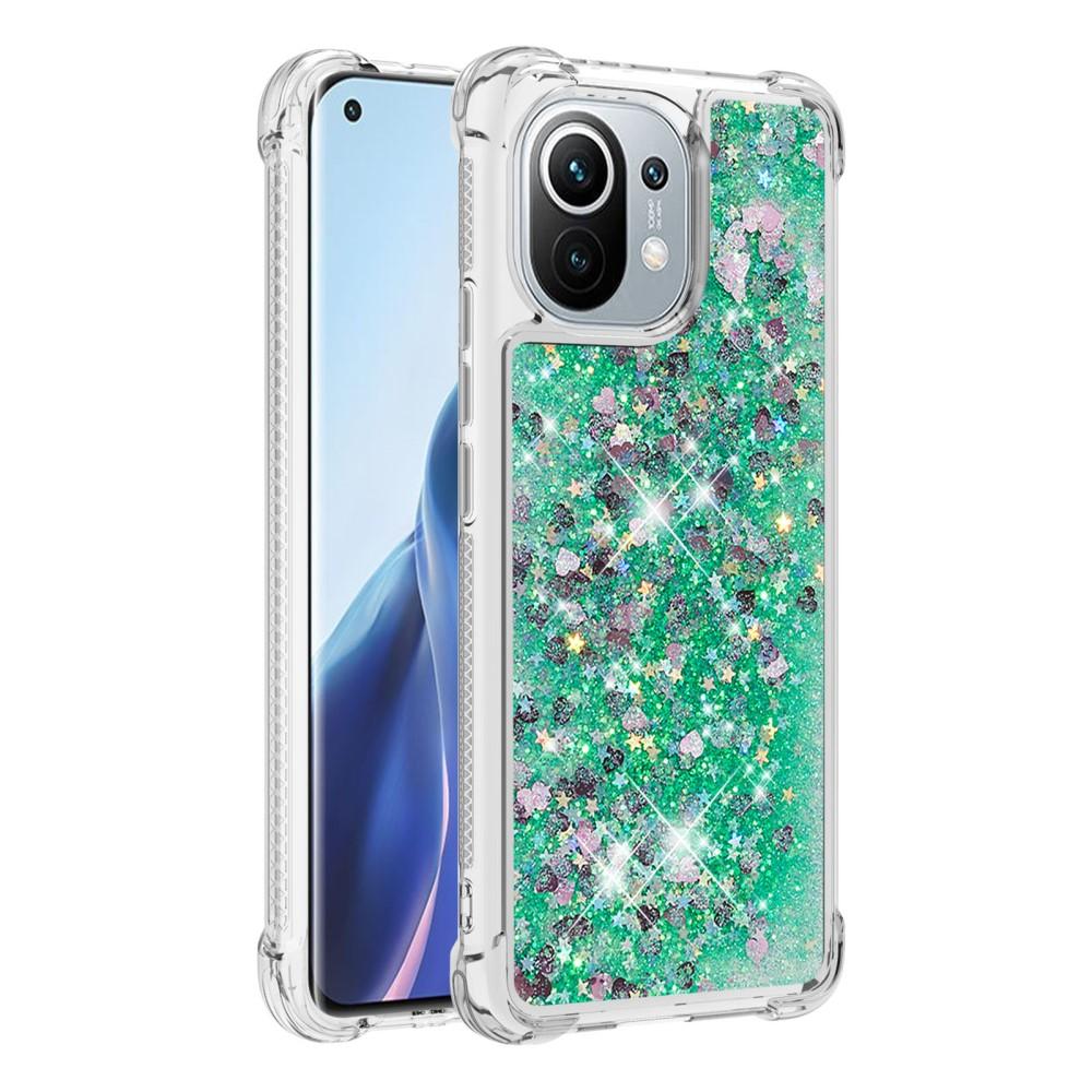 Glitter Powder TPU Case Xiaomi Mi 11 grön