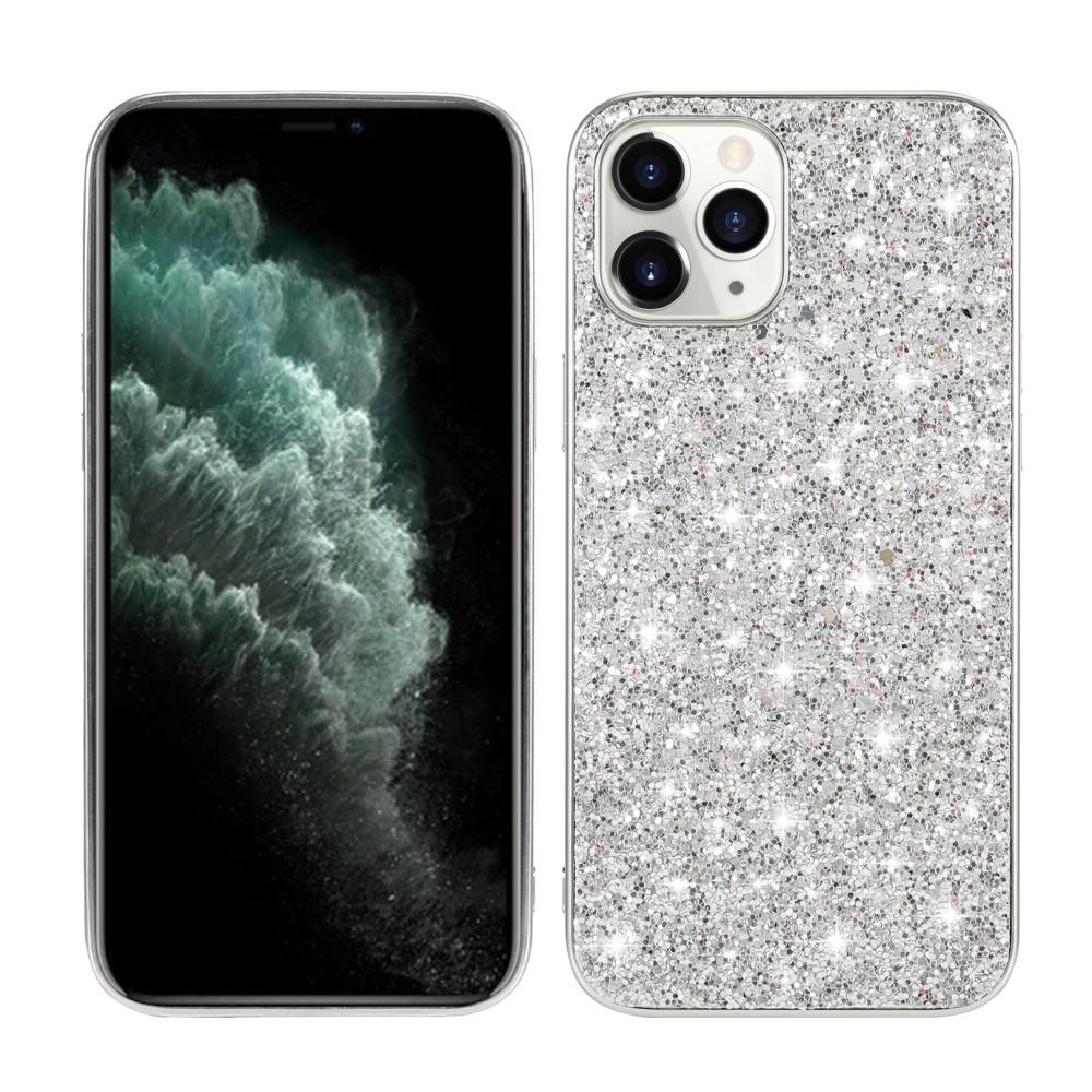 Glitterskal iPhone 12 Mini silver