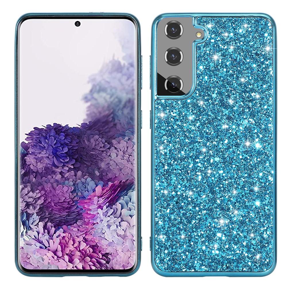 Glitterskal Samsung Galaxy S21 blå