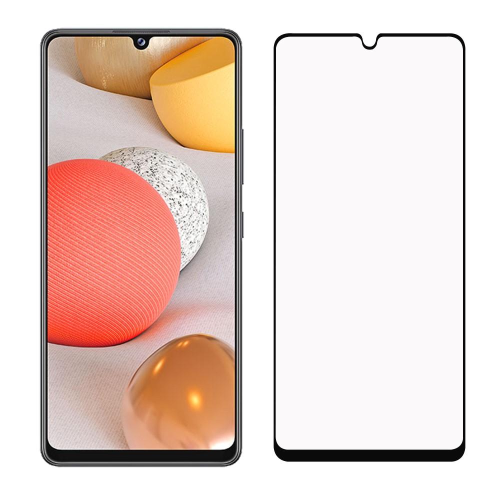 Heltäckande Härdat Glas Skärmskydd Galaxy A42 5G svart