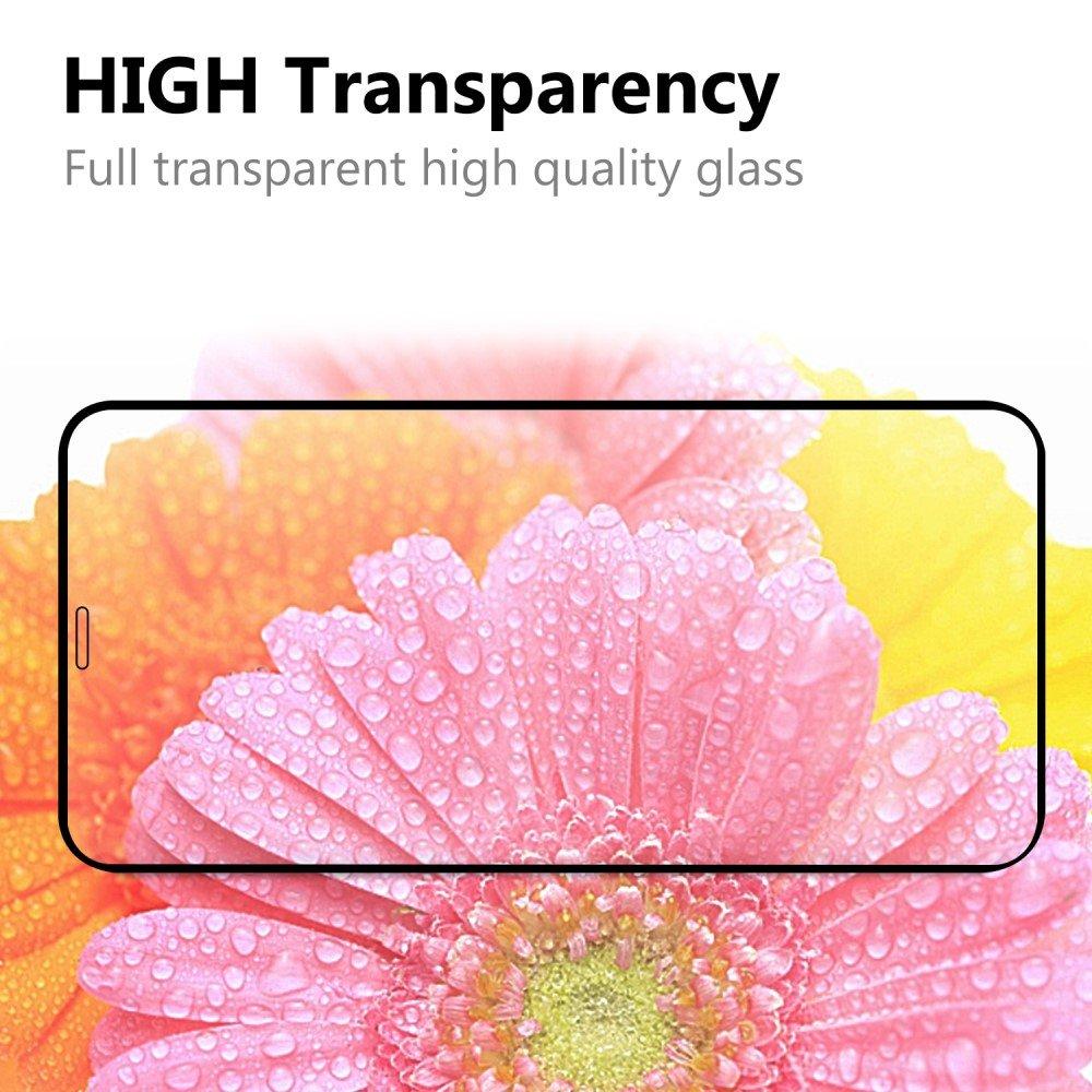 Heltäckande Härdat Glas Skärmskydd iPhone 12 Mini svart