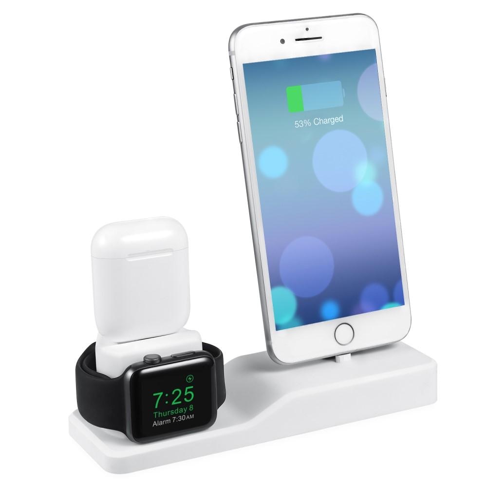 Laddningsställ 3-i-1 Apple AirPods/Watch/iPhone vit