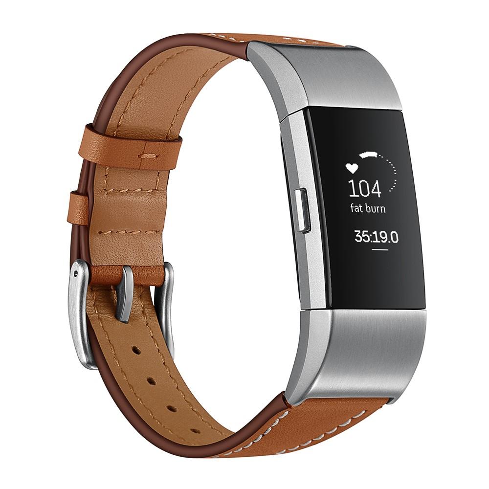 Läderarmband Fitbit Charge 2 Brun