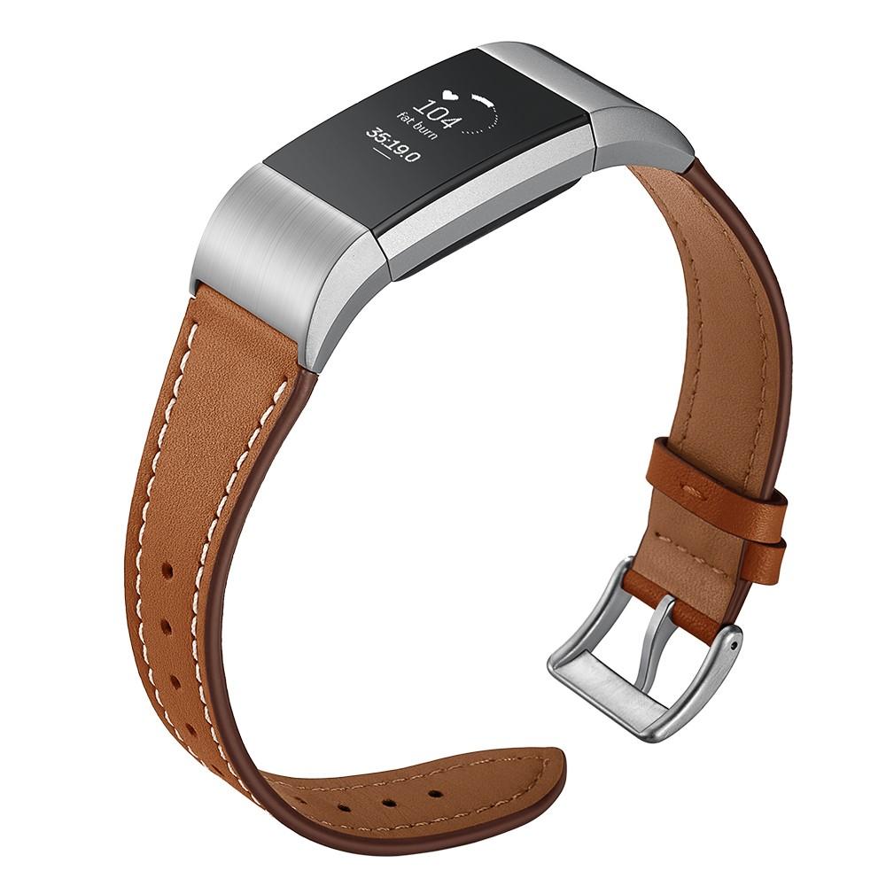 Läderarmband Fitbit Charge 2 Brun