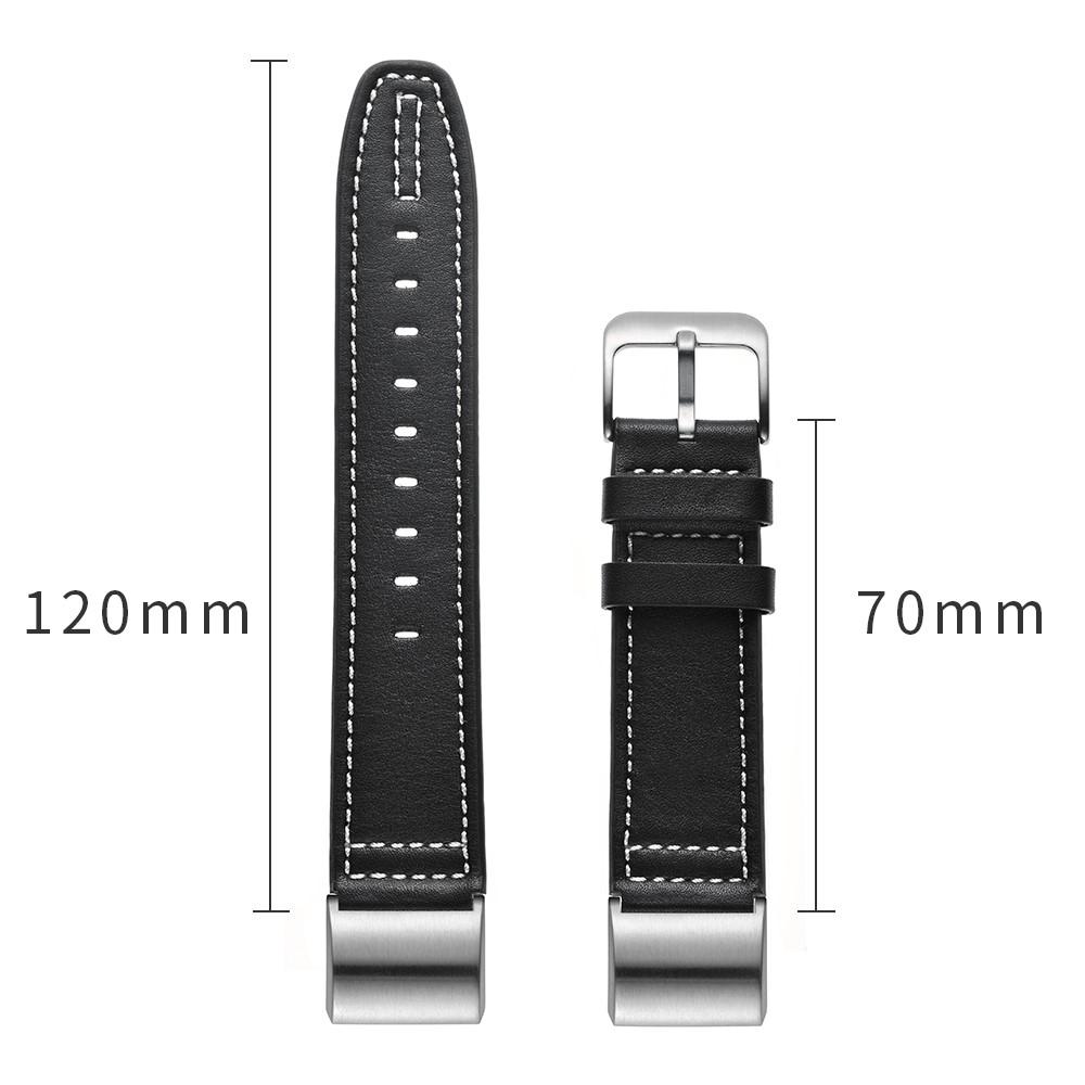 Läderarmband Fitbit Charge 2 Svart