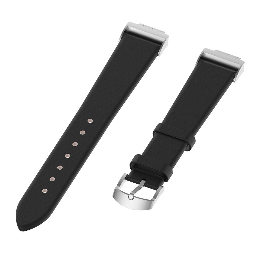 Läderarmband Fitbit Inspire/Inspire HR/Inspire 2 svart