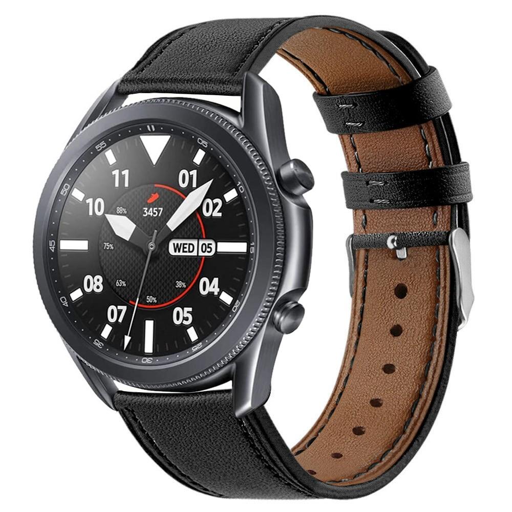 Läderarmband Samsung Galaxy Watch 3 41mm svart