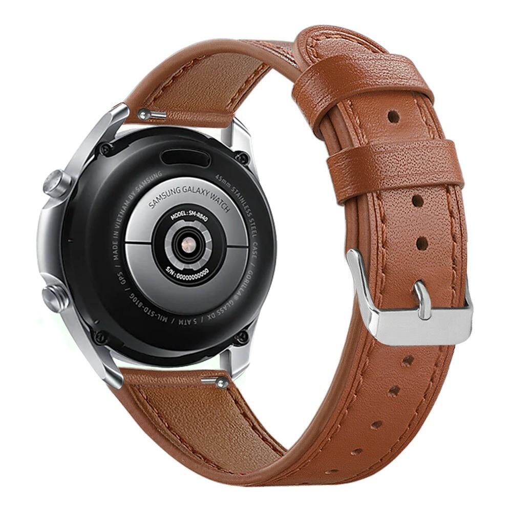 Läderarmband Samsung Galaxy Watch 3 45mm Brun