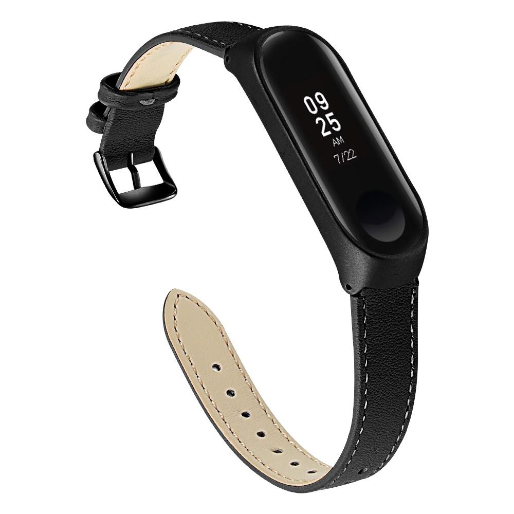 Läderarmband Xiaomi Mi Band 5 Svart