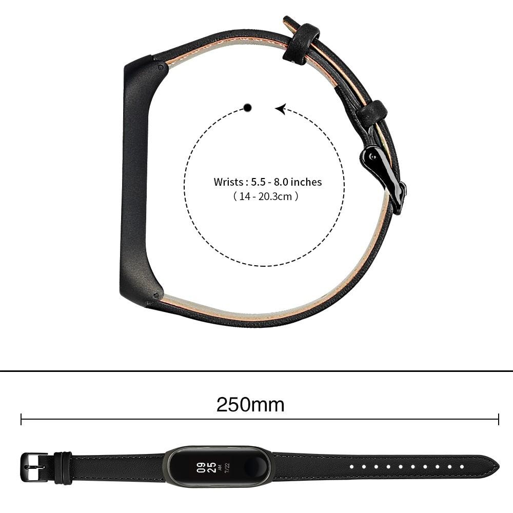 Läderarmband Xiaomi Mi Band 5 Svart