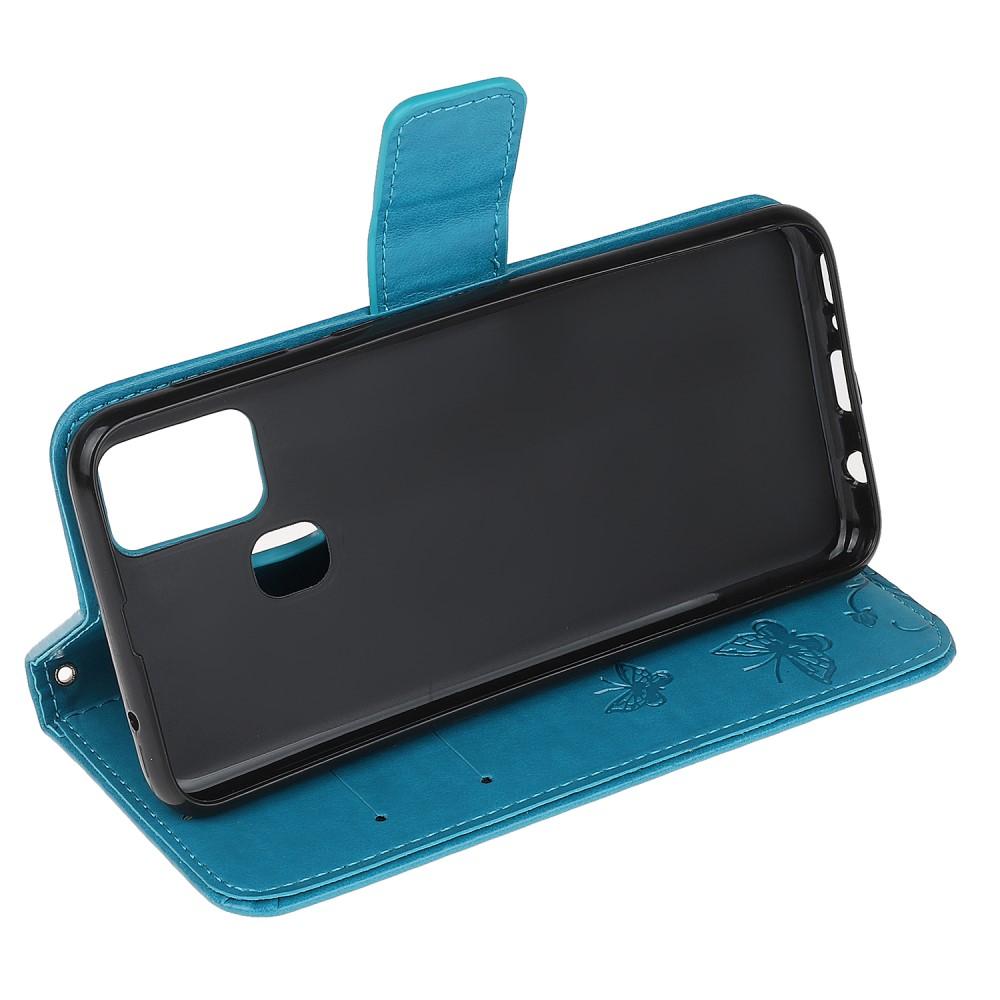 Läderfodral Fjärilar  OnePlus Nord N100 Blå