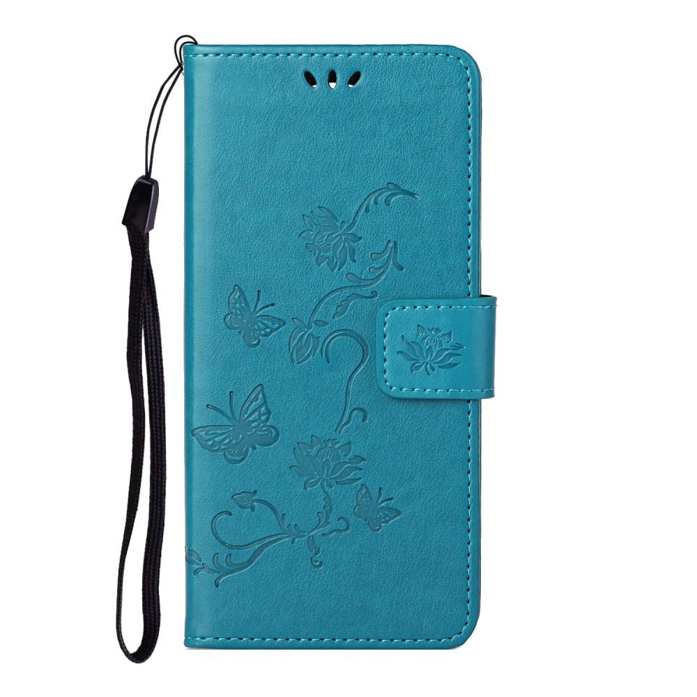 Läderfodral Fjärilar Xiaomi Redmi Note 10 Pro Blå