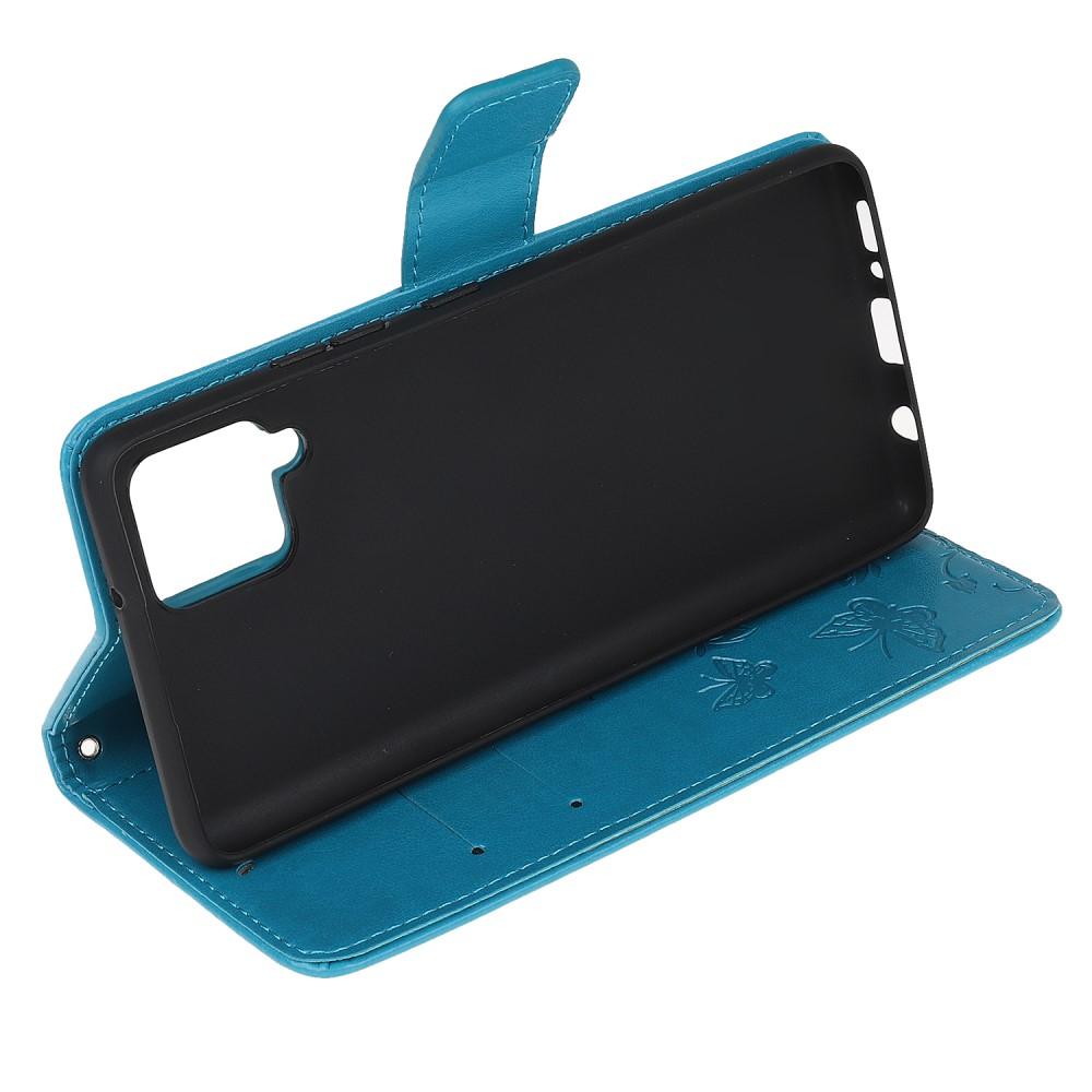 Läderfodral Fjärilar Samsung Galaxy A12 5G Blå