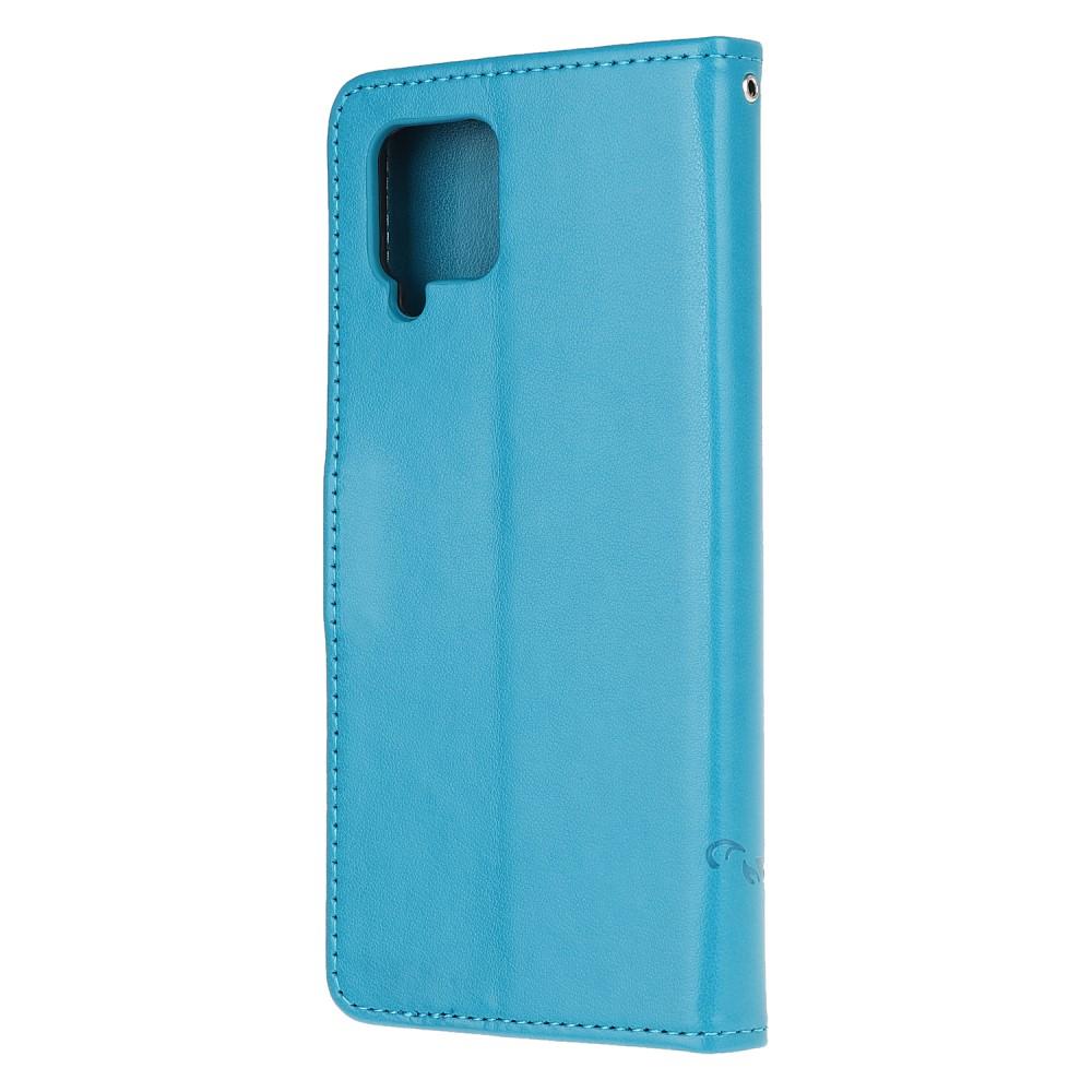 Läderfodral Fjärilar Samsung Galaxy A12 5G Blå
