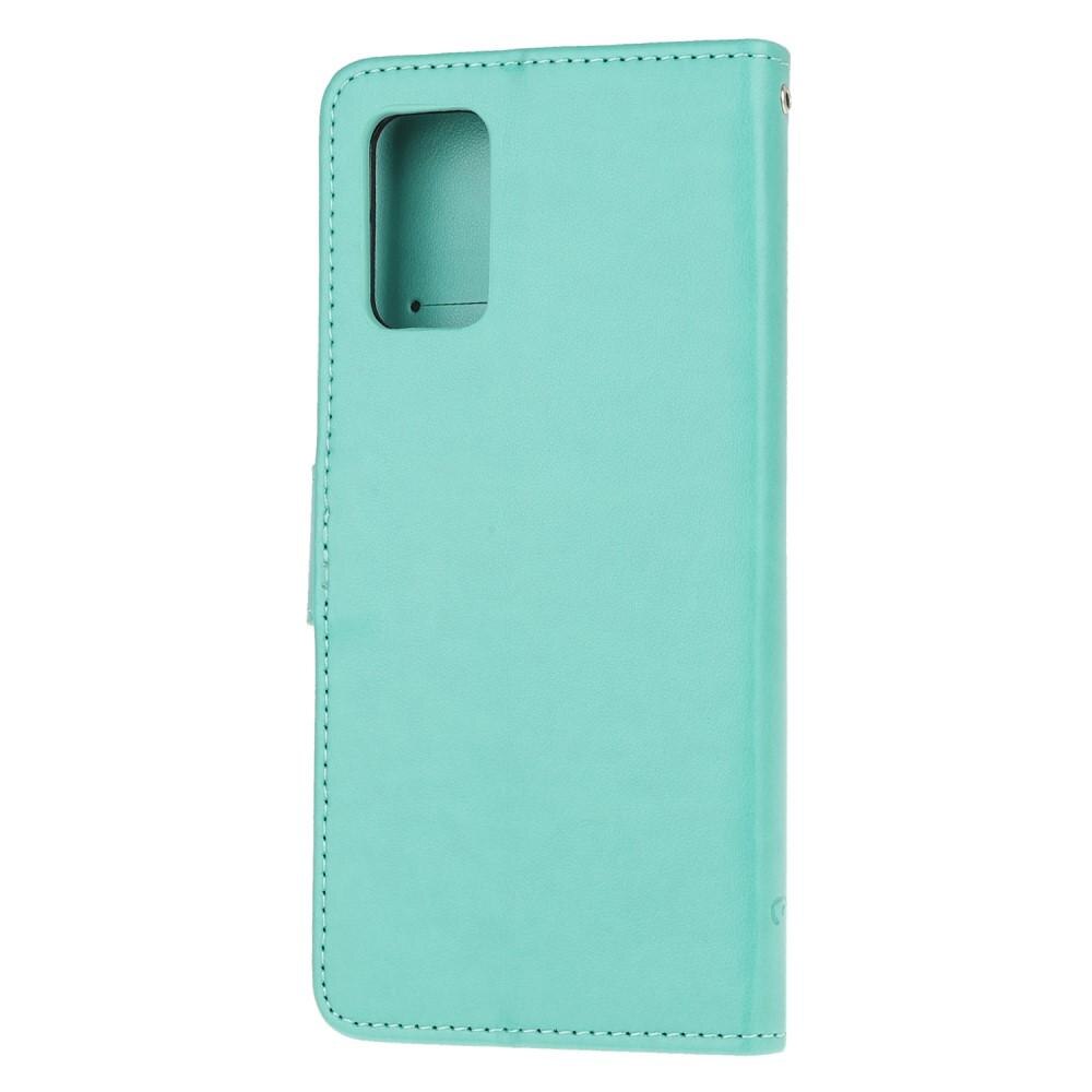 Läderfodral Fjärilar Samsung Galaxy S20 FE Grön